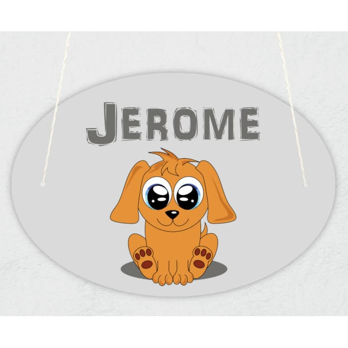 Plaque de porte personnalisable modèle chien