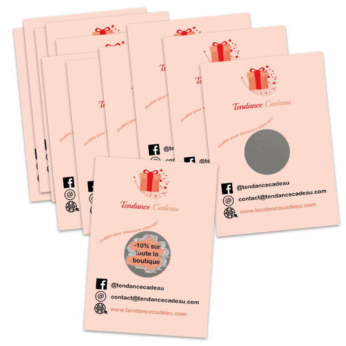 50 cartes actions commerciales personnalisables – Fidélisation & Marketing
