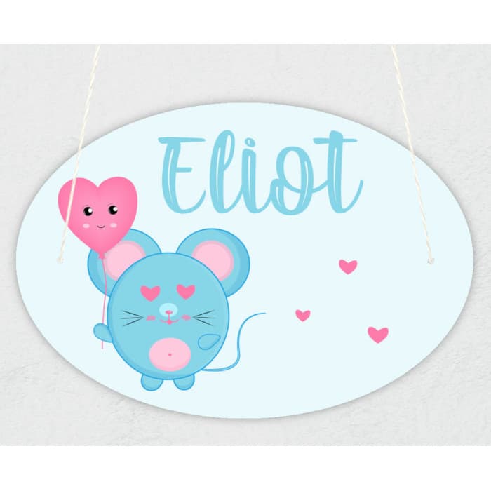 Plaque de porte personnalisable modèle souris