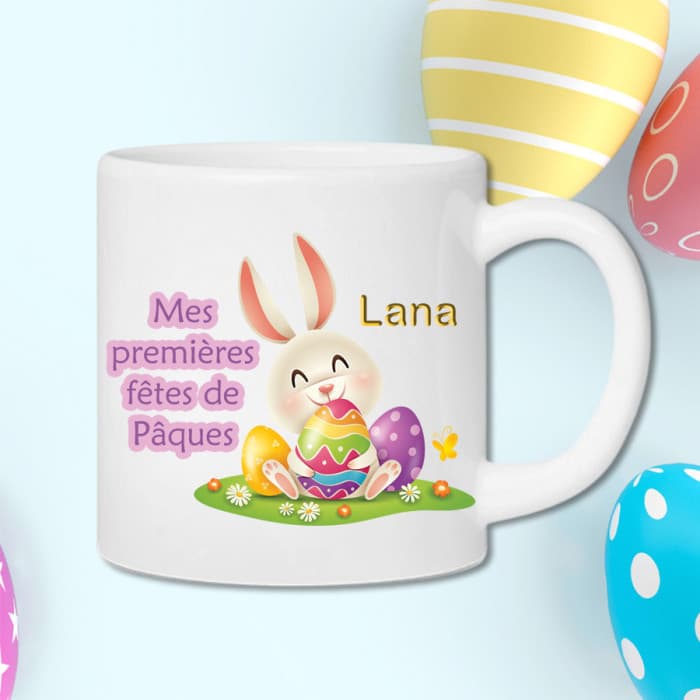 Tasse enfant résistante personnalisée Pâques