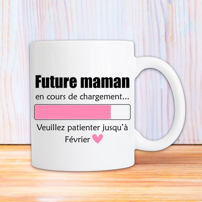 Mug “Maman en cours de chargement” – Annoncer une grossesse