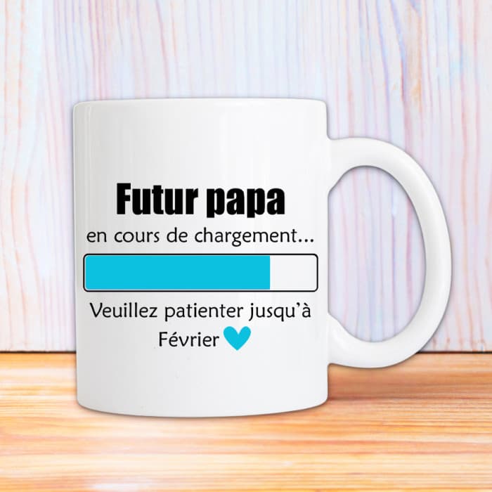 Mug “Papa en cours de chargement” – Annoncer une grossesse