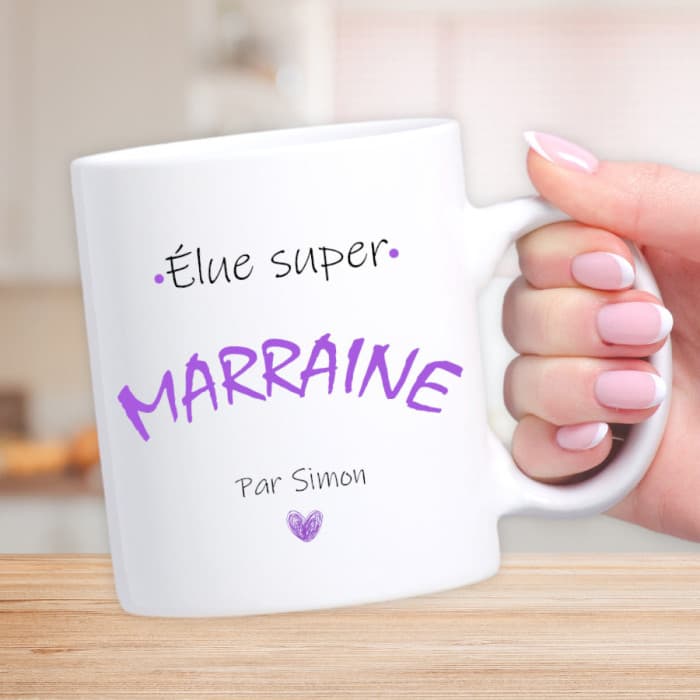 Mug super marraine personnalisable