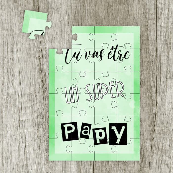 Puzzle annonce grossesse - Tu vas être papy