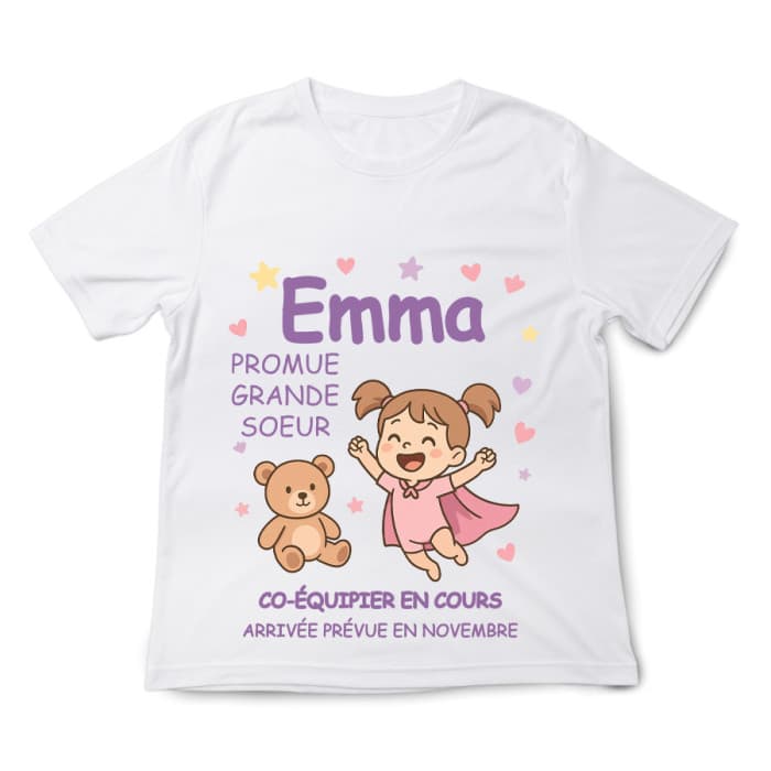 Tee-shirt personnalisé – Promue grande sœur
