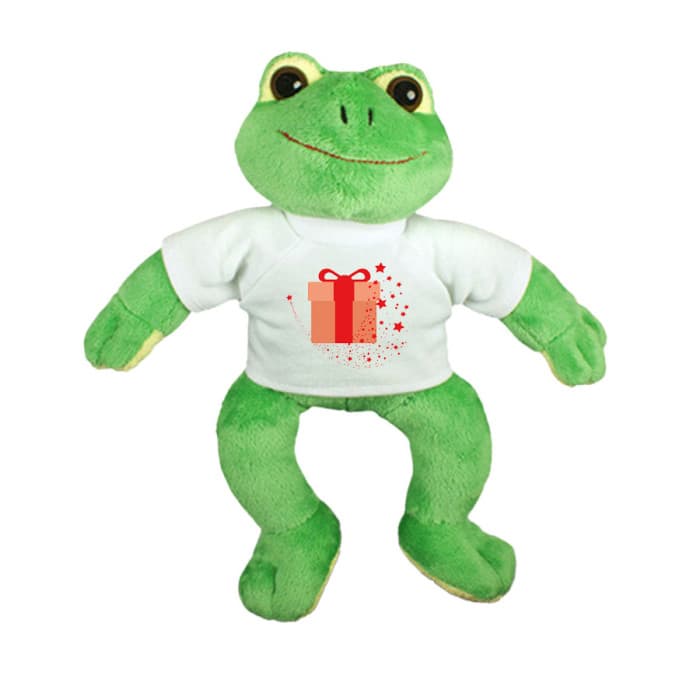 Peluche grenouille personnalisable avec logo pour professionnels