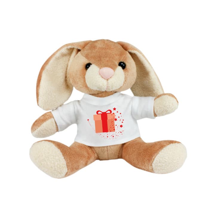 Peluche lapin personnalisable pour professionnels avec logo