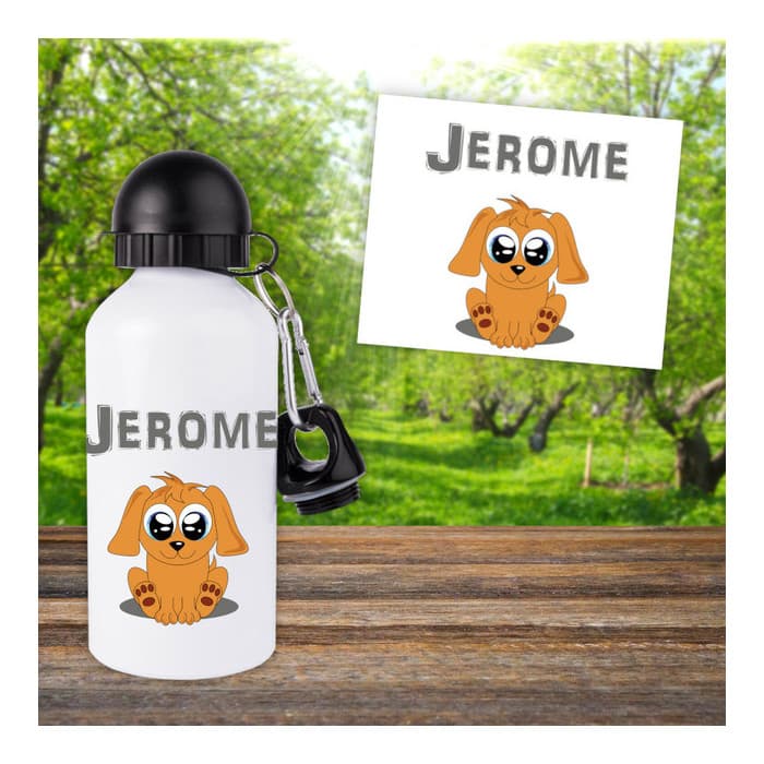 Gourde ou bouteille enfant personnalisée modèle chien