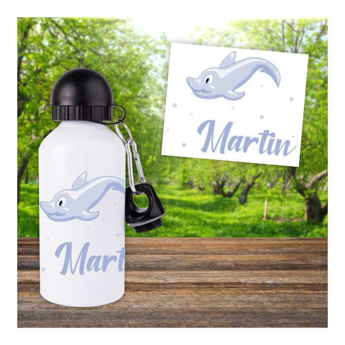 Gourde ou bouteille enfant personnalisée modèle dauphin