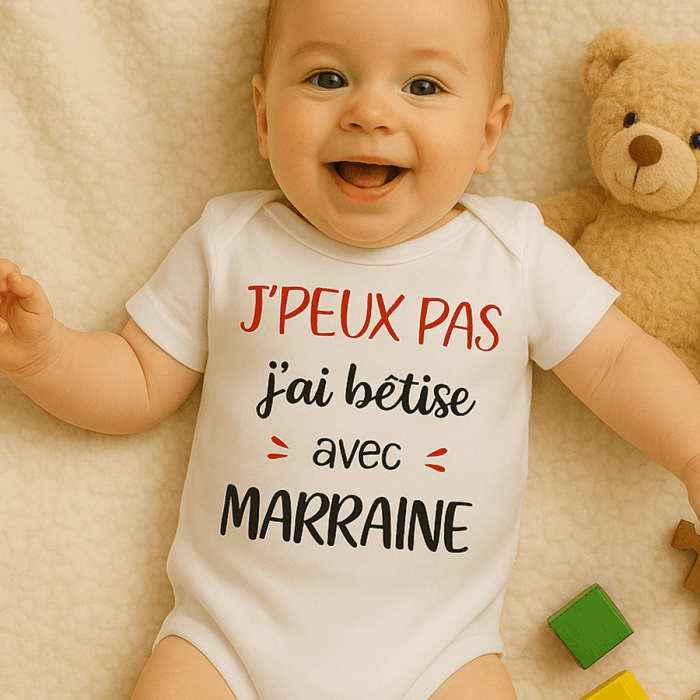 Body bébé ou tee-shirt personnalisable j'peux pas j'ai bêtise