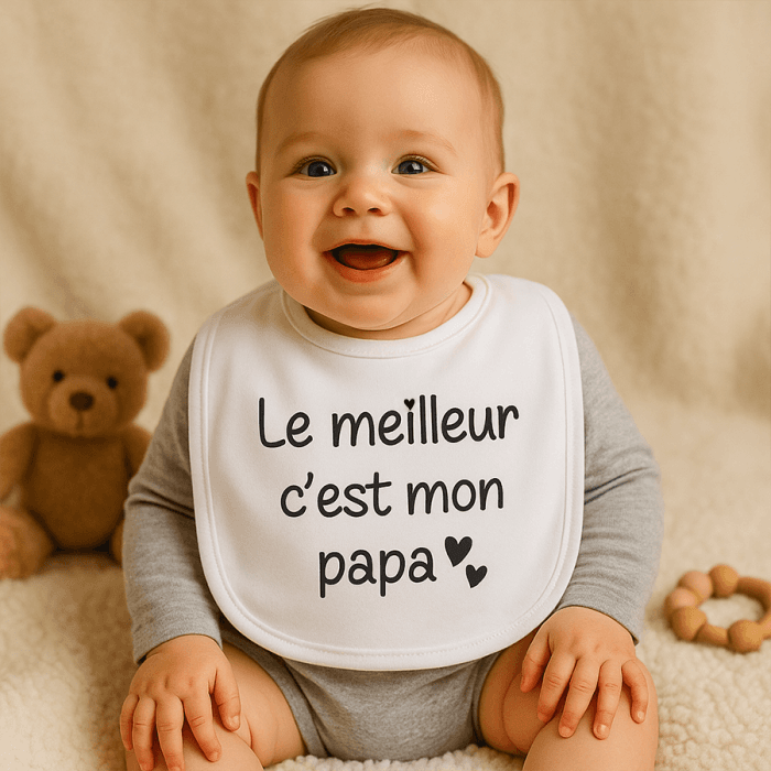 Bavoir personnalisé pour le meilleur papa