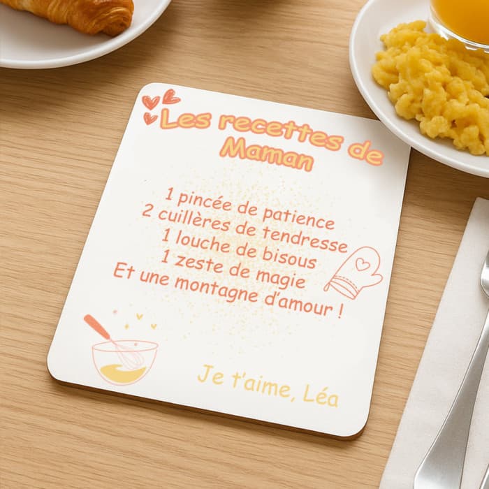 Dessous de plat personnalisé – Les Recettes de Maman