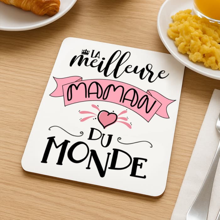 Dessous de plat personnalisé meilleure maman du monde