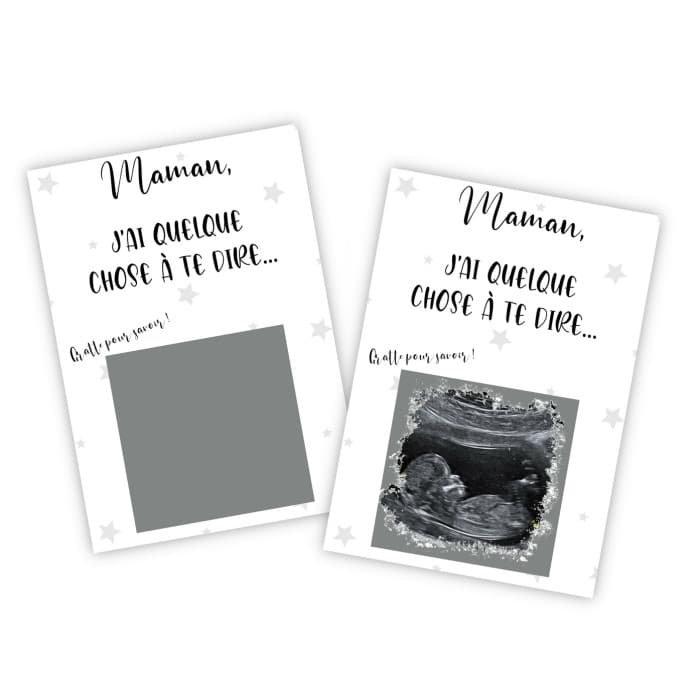 Carte à gratter personnalisable avec votre échographie