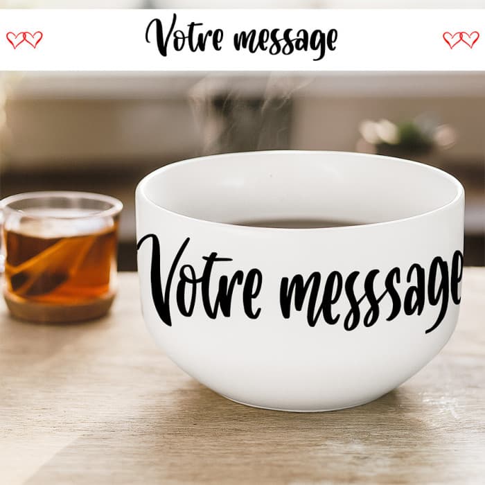 Bol en céramique personnalisable – Cadeau original avec message