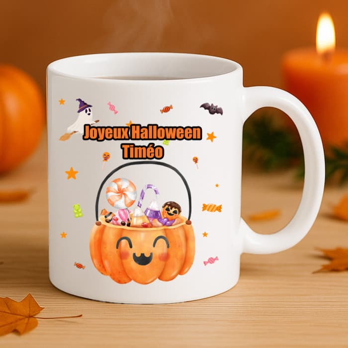 Mug Halloween personnalisable avec prénom