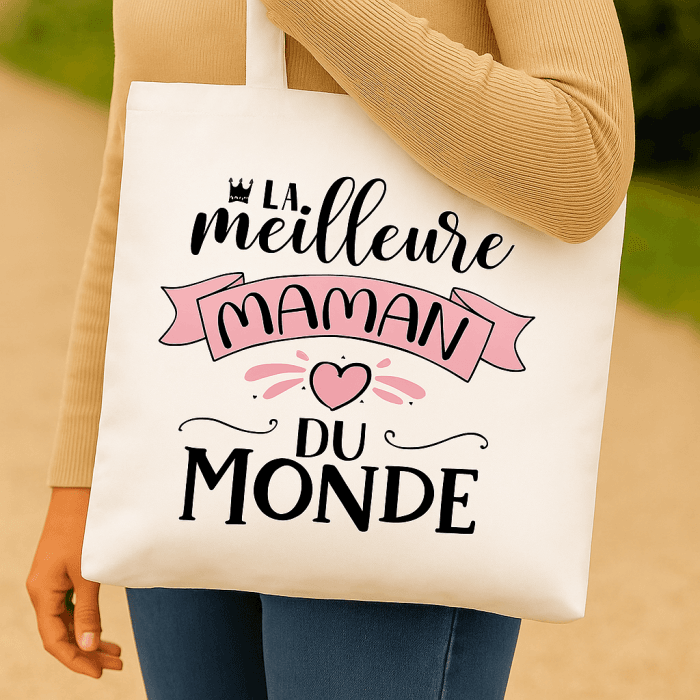 Tote bag personnalisé meilleure maman du monde
