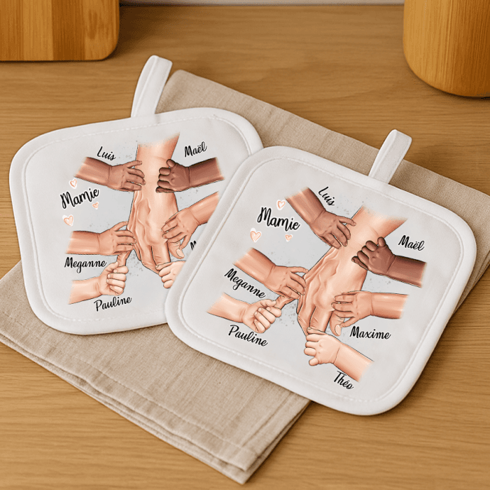 Manique(s) de cuisine personnalisable(s) grand-parent mains