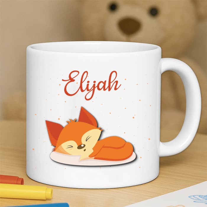 Tasse enfant résistante personnalisée renard