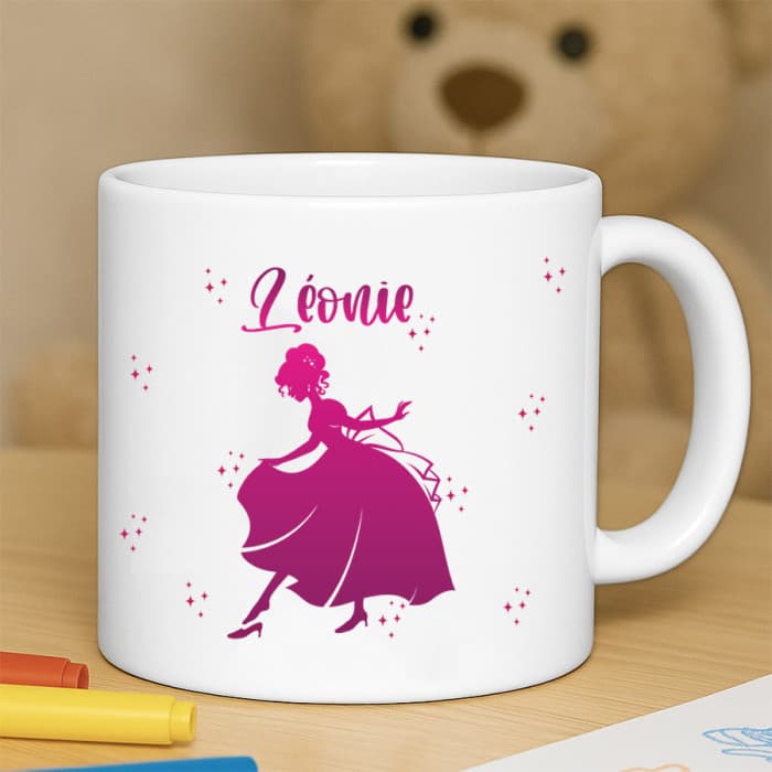 Tasse enfant résistante personnalisée Cendrillon