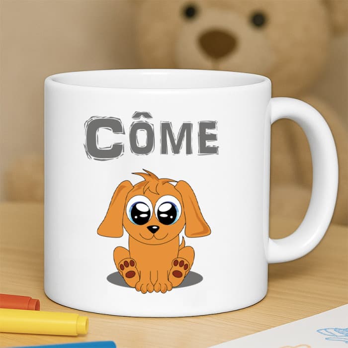 Tasse enfant résistante personnalisée chien