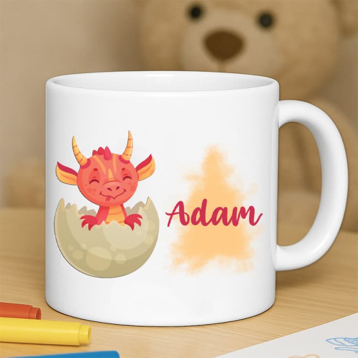 Tasse enfant résistante personnalisée dragon