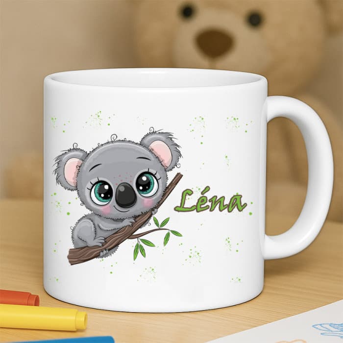 Tasse enfant résistante personnalisée koala