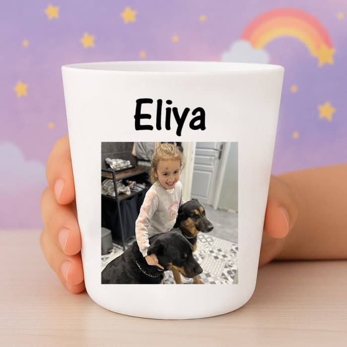 Gobelet enfant personnalisé photo et prénom – Verre plastique