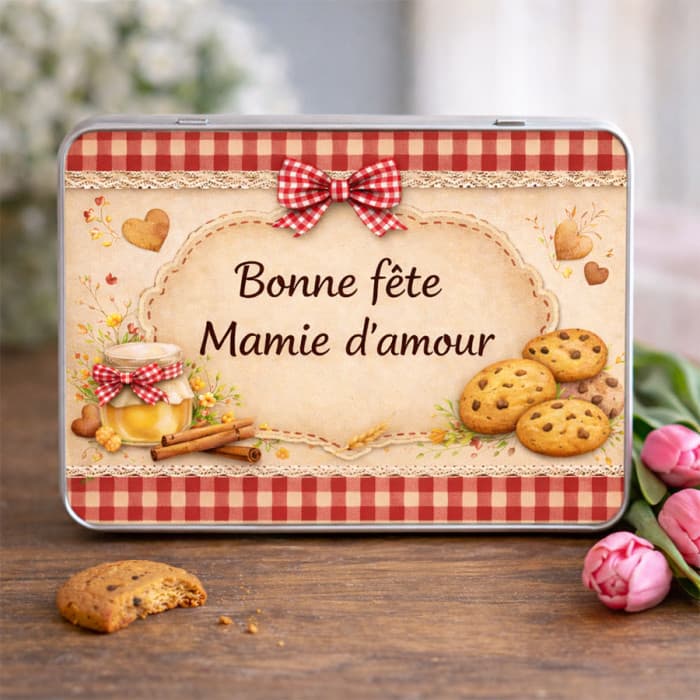 Boîte à biscuits personnalisée en métal – Modèle cookies