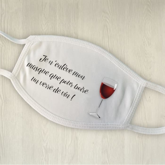 Masque de protection personnalisé vin
