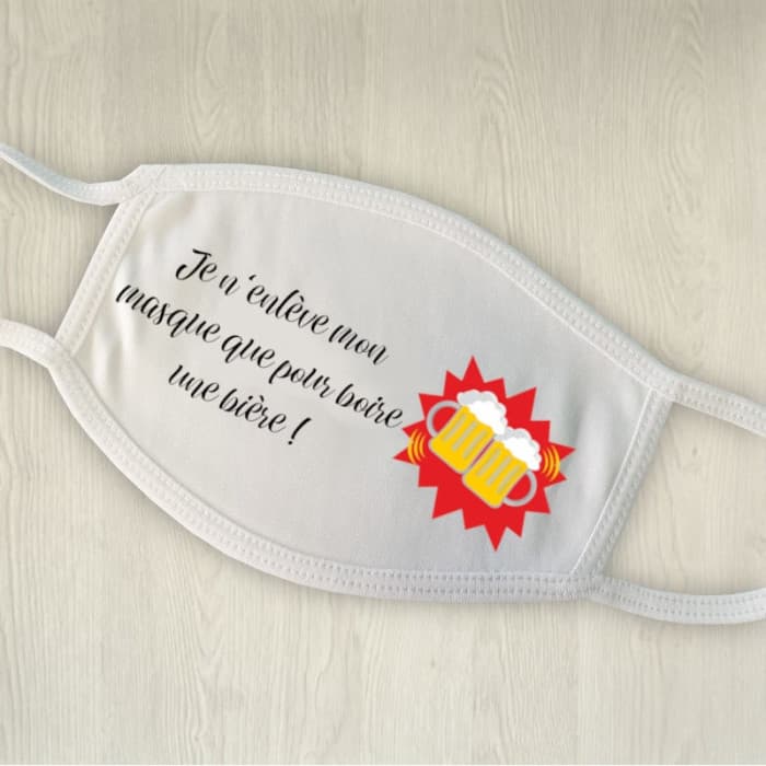 Masque de protection personnalisé bière