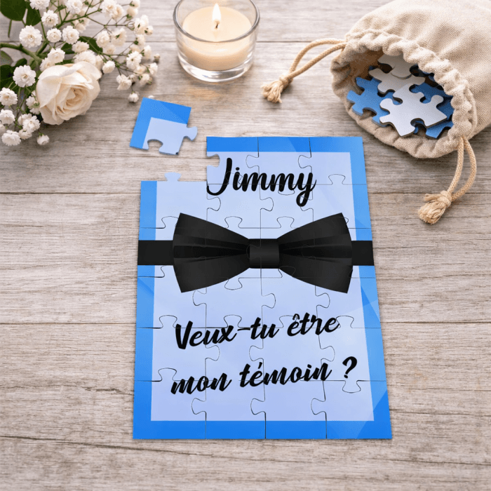 Puzzle personnalisable demande témoin