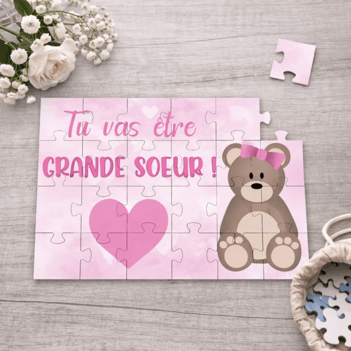 Puzzle annonce grossesse - Tu vas être grande soeur