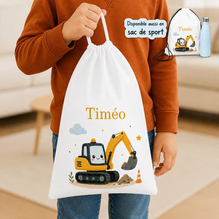 Sac à doudou ou sac de gym personnalisé modèle grue
