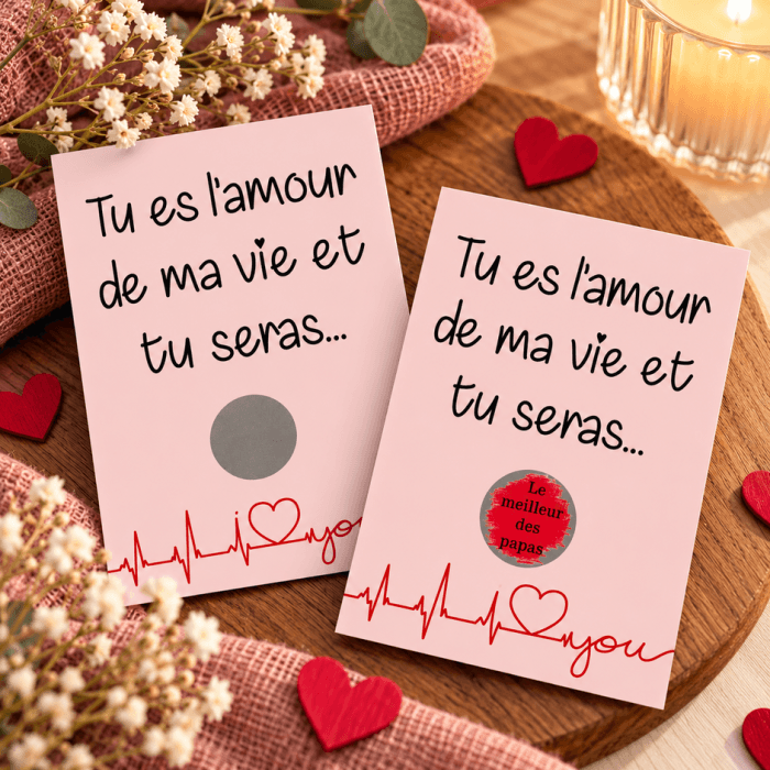 Carte à gratter personnalisée – "Tu vas être papa" pour une annonce de grossesse originale