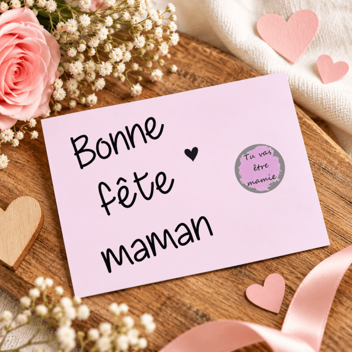 Carte à gratter fête des mères personnalisable