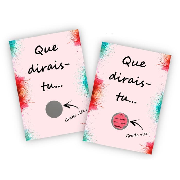 Carte à gratter personnalisée – "Tu vas être tonton" pour une annonce de grossesse originale