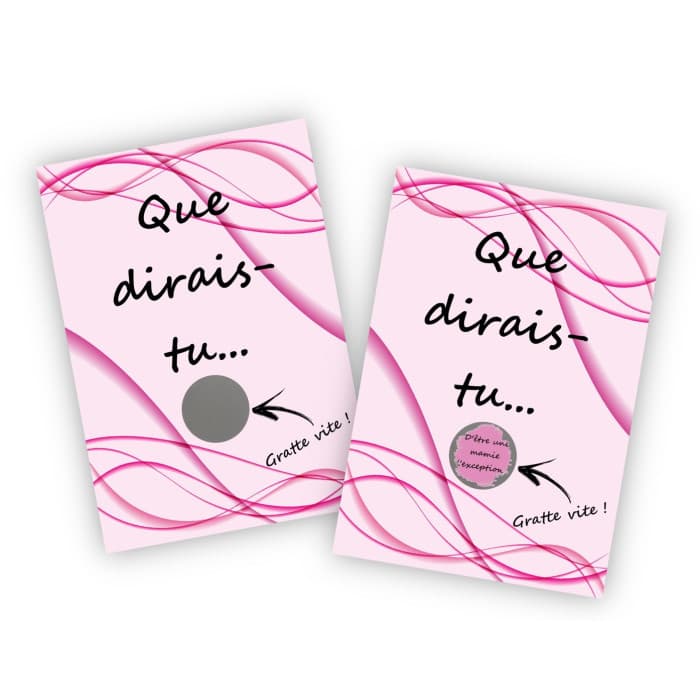 Carte à gratter personnalisée – "Tu vas être mamie" pour une annonce de grossesse originale