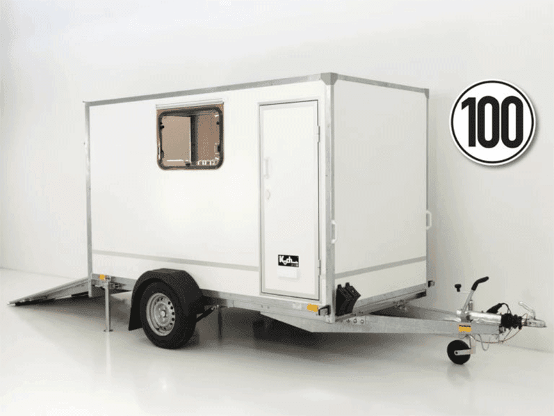 Kofferanhänger BK  Höhe:180 1,3t|Rampe|Tür|2 Fenster-Neu