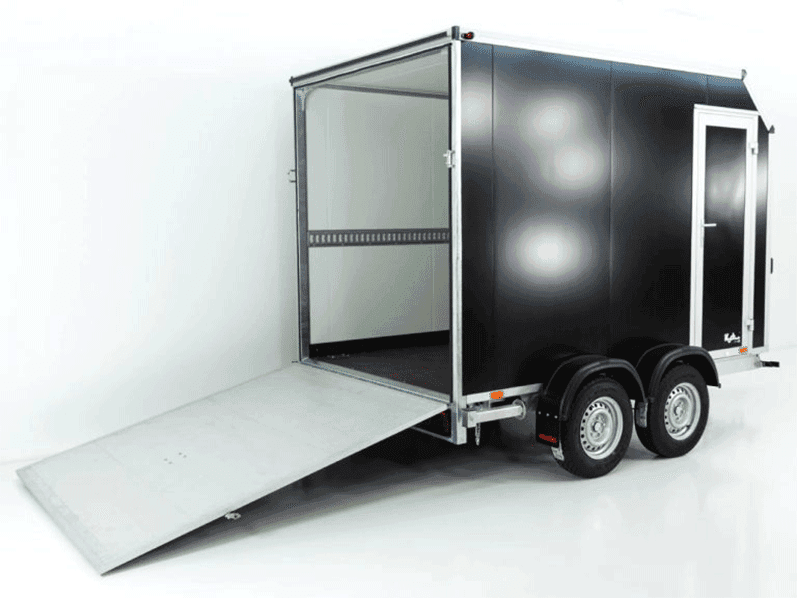 Vezeko Kofferanhänger VK Sandwich Black 2,7t|Rampe|Tür|Schräge-Neu