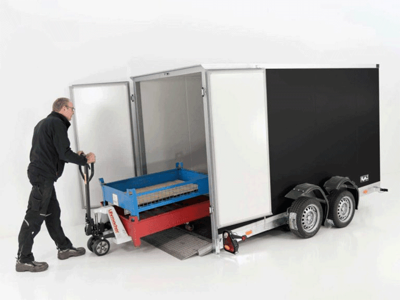 Vezeko Koffer-Absenkanhänger  Höhe:210cm 2,7t|schwarz-Neu