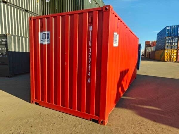 Neuer 20-Fuß Seecontainer in Rot – Lager- und Transportcontainer