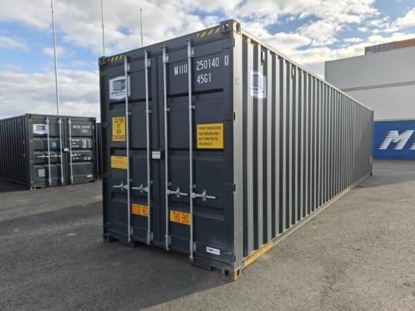 Neuer 40-Fuß High Cube Container in Anthrazit – 12 m Länge
