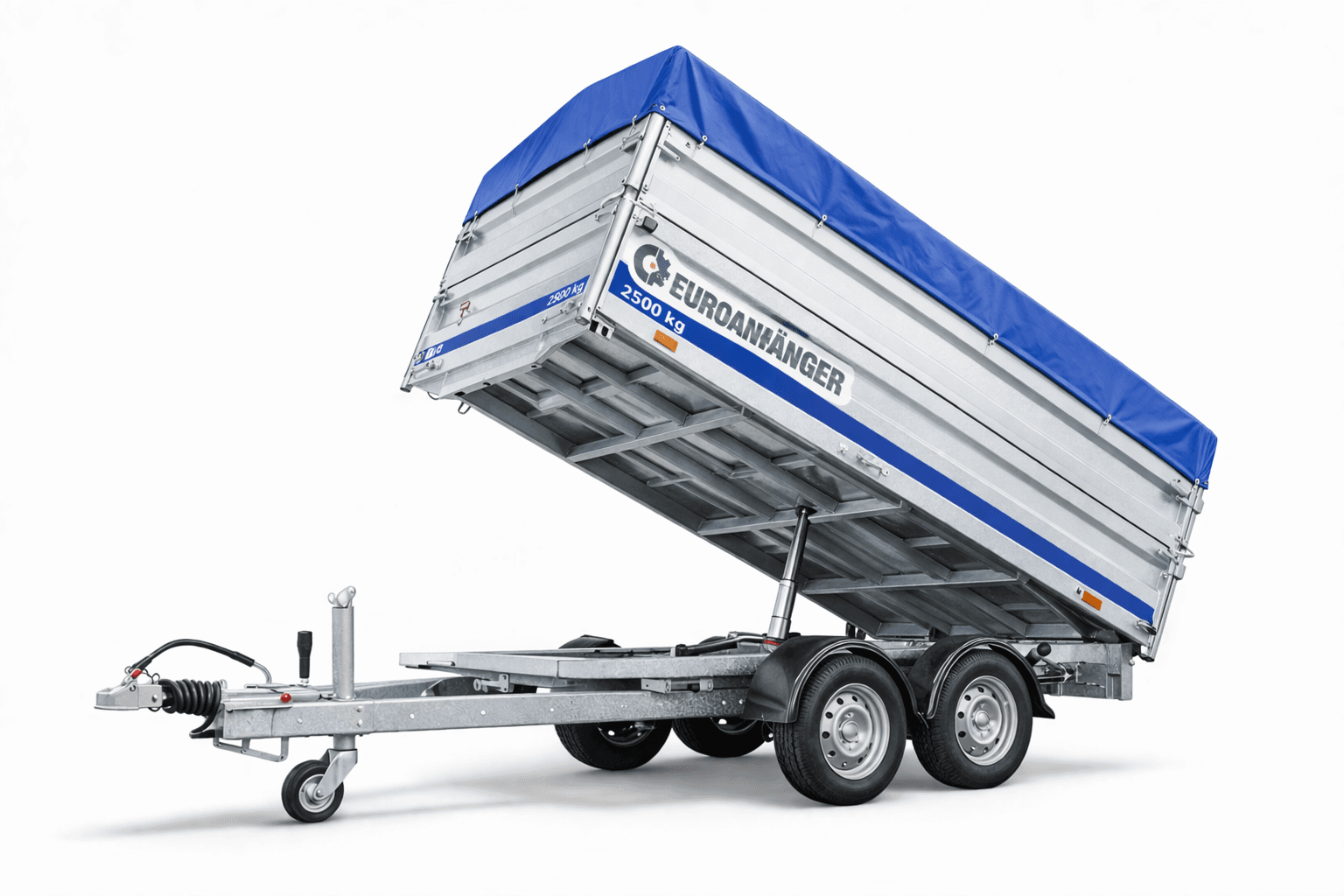 Kippanhänger 2500 kg – Doppelachse, Hochplane & verstärkte Bordwände | Top-Angebot