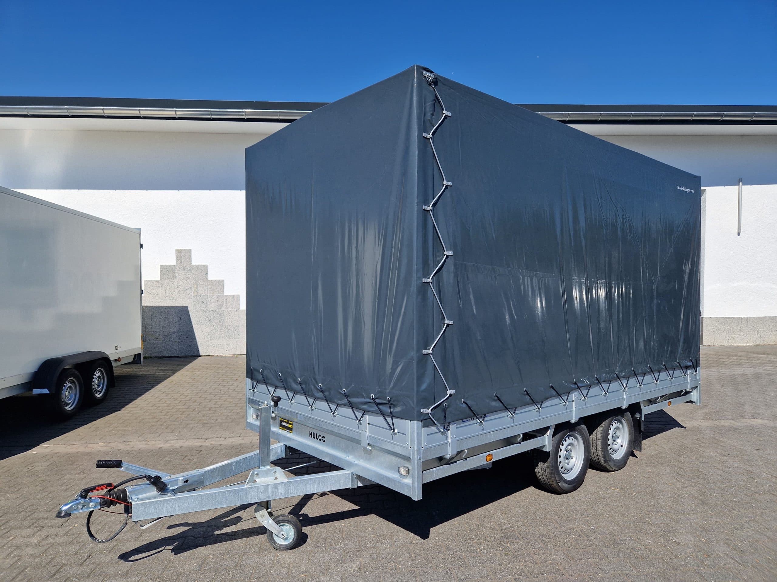 Hulco MEDAX-2 2600 – remorque plateau avec bâche haute 405 × 203 × 210 cm – PTAC 2 600 kg