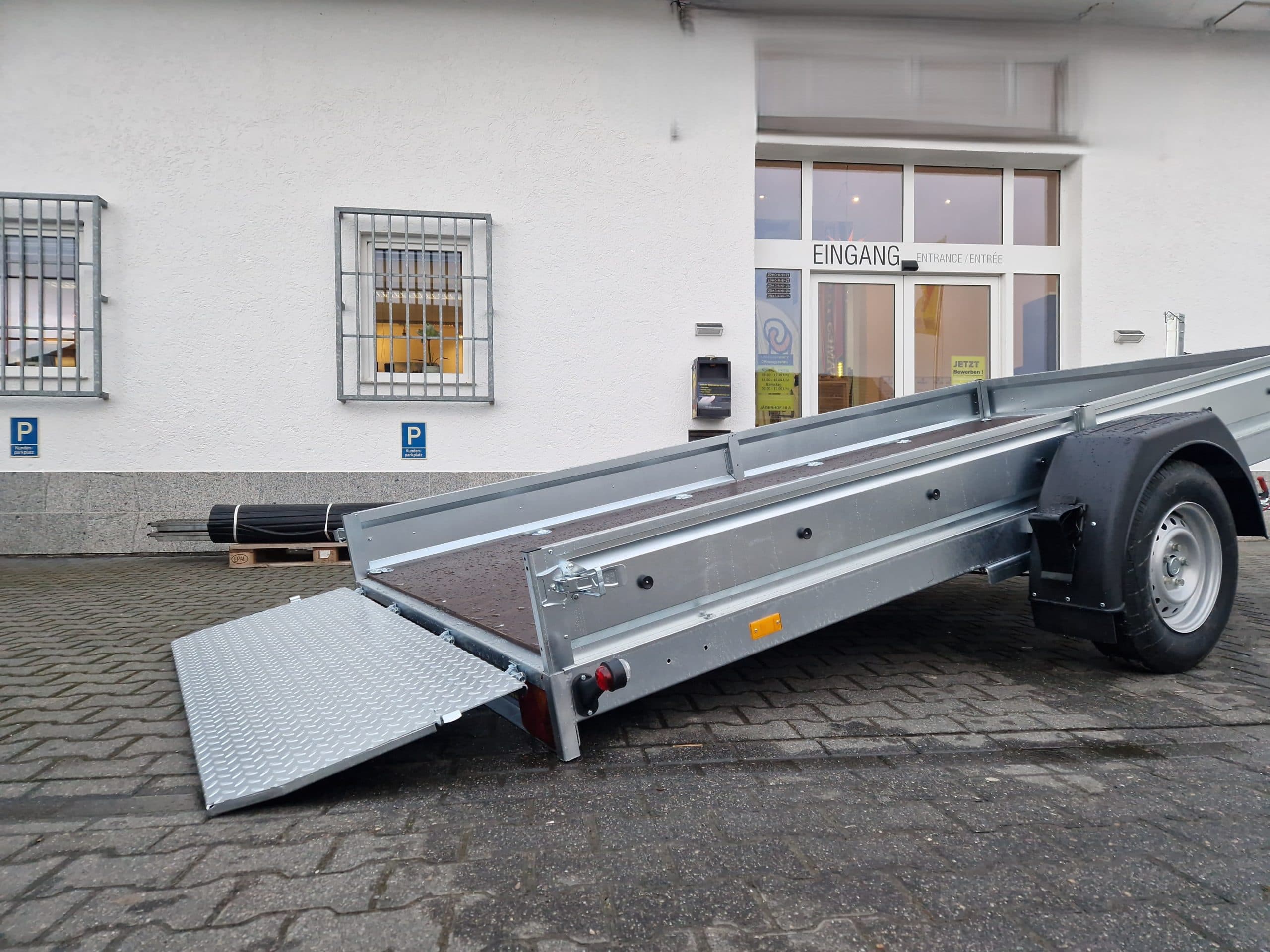 Remorque porte-véhicule universelle Multi XL Easyload UNI N18-380 M18 – 380 × 180 × 25 cm – 1 800 kg