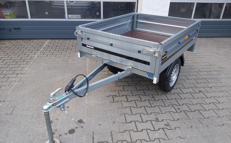 Brenderup 3150 SUB – remorque plateau à ridelles 144 × 116 × 35 cm – PTAC 750 kg