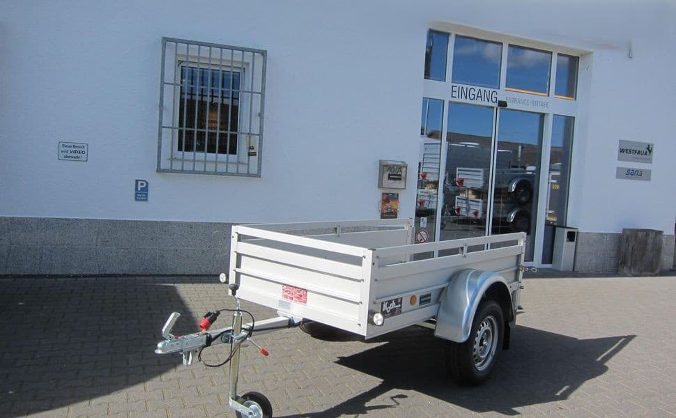 Koch Aluline U2 – remorque à ridelles aluminium 205 × 105 × 40 cm – PTAC 750 kg – 100 km/h