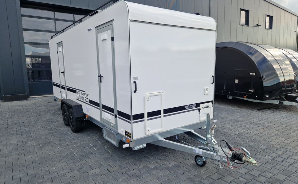 Sport Camp TFS 600.01 Premium – remorque de loisirs avec espace habitable et garage 600 × 200 × 210 cm – PTAC 3 000 kg