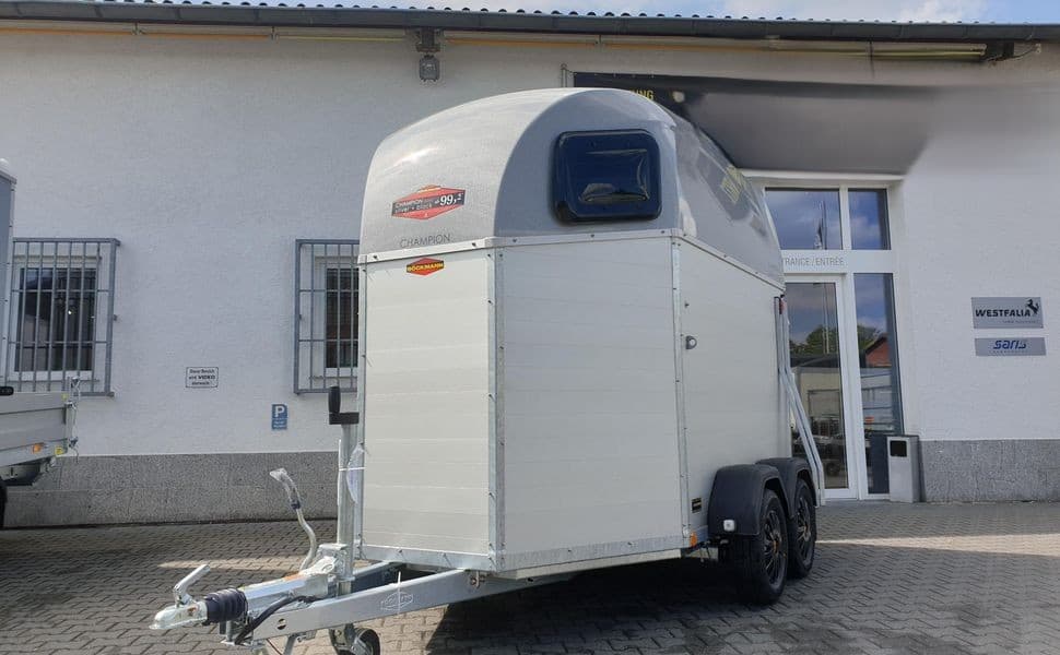 Böckmann Champion Esprit C Silver & Black – van aluminium 2 chevaux avec toit argent – PTAC 2 400 kg